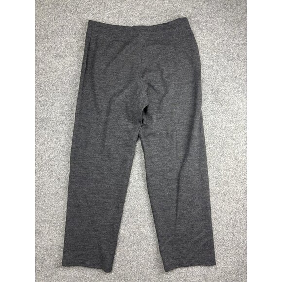 Eileen Fisher Pants Womens Large Gray Italian Fabric Pull On Knit Straight Leg - Picture 7 of 7